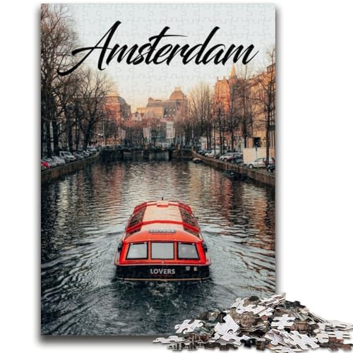 Amsterdam Puzzle 1000 Teile für Erwachsene, ab 14 Jahren, Denksportaufgaben, Familienspiele, Weihnachts- und Geburtstagsgeschenke, 1000 Teile (50x75cm) von NYANBFKEA
