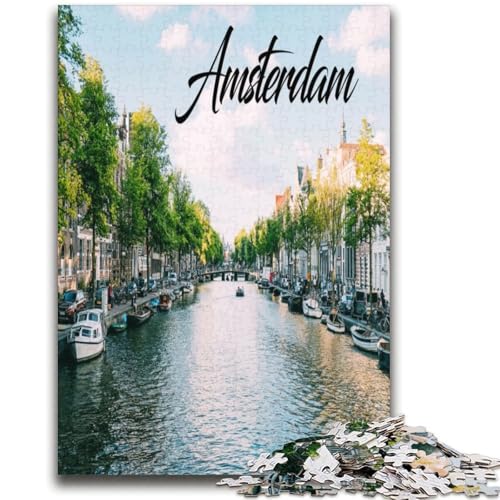 Amsterdam Puzzle 2000 Teile für Erwachsene und Jugendliche, Stressabbau, Urlaub zu Hause, Zeit totschlagen, Liebe zwischen Paaren stärken, 2000 Teile (70x100cm) von NYANBFKEA