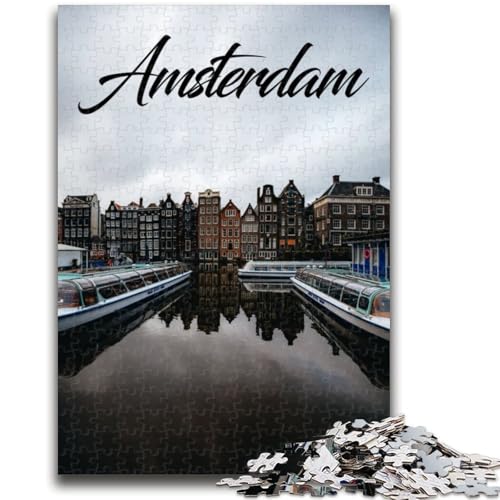 Amsterdam Puzzles 1000 Teile für Erwachsene, ab 14 Jahren, Denksportaufgaben, Familienspiele, Weihnachts- und Geburtstagsgeschenke, 1000 Teile (26x38cm) von NYANBFKEA