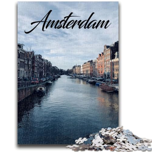 Amsterdam Puzzles 1000 Teile für Teenager ab 14 Jahren, Heimkunstdekor, Familienspiele, Weihnachtsgeburtstagsgeschenke, 1000 Teile (50x75cm) von NYANBFKEA