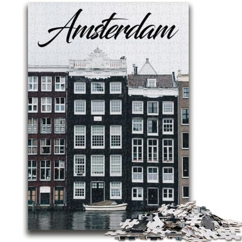 Amsterdam-Puzzles für Erwachsene und Jugendliche ab 14 Jahren, lustige Spiele, lustige Aktivitäten zu Hause, Geburtstagsgeschenke, Reisegeschenke, 1000 Teile (26x38cm) von NYANBFKEA
