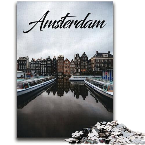 Amsterdam-Puzzles für Erwachsene und Jugendliche ab 14 Jahren, lustige Spiele, lustige Aktivitäten zu Hause, Geburtstagsgeschenke, Reisegeschenke, 2000 Teile (70x100cm) von NYANBFKEA