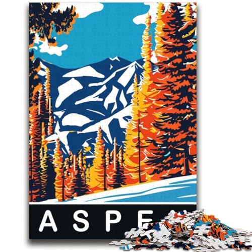 Aspen in Orange und Blau, Puzzle für Erwachsene, 2000 Teile, anspruchsvolles Spiel und Lernspiel für die ganze Familie zum Geburtstag, Weihnachten, 2000 Teile (70x100cm) von NYANBFKEA
