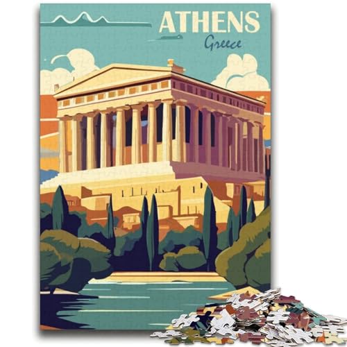 Athen, Griechenland, Puzzle 2000 Teile, für Teenager, Geschenke, Familienspiel, Stressabbau, schwierige Herausforderung, tolle Geschenke und Spielzeuge, 2000 Teile (70x100cm) von NYANBFKEA