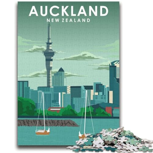 Auckland New Zealand Art Puzzle für Erwachsene, 2000 Teile, anspruchsvolles Spiel und Lernspiel für die ganze Familie zum Geburtstag, Weihnachten, 2000 Teile (70x100cm) von NYANBFKEA