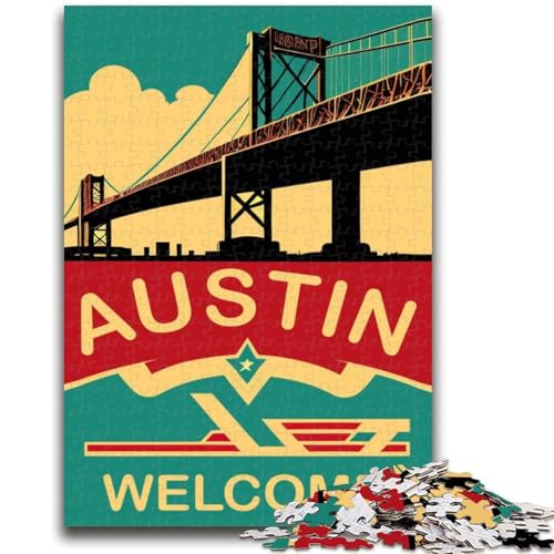 Austin 1000-teiliges Puzzle für Teenager, Geschenke, pädagogisches Spielzeug zum Stressabbau, ganze Familie, 1000 Teile (26x38cm) von NYANBFKEA
