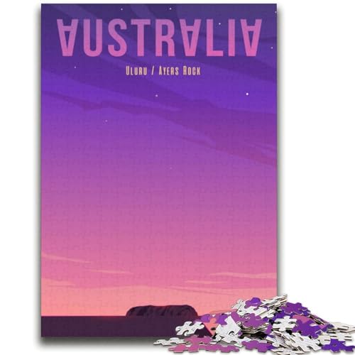 Australien-Puzzle mit 2000 Teilen für Teenager, geeignet für Kinder ab 14 Jahren. Familienspaß ganze Familie. 2000 Teile (70x100cm) von NYANBFKEA