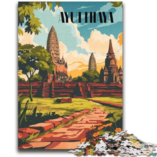 Ayutthaya-Ruinen, 2000-teiliges Puzzle für Erwachsene, Lernspiele, DIY-Spielzeug mit passendem Poster und Quizblatt, für Kinder ab 14 Jahren, 2000 Teile (70x100cm) von NYANBFKEA