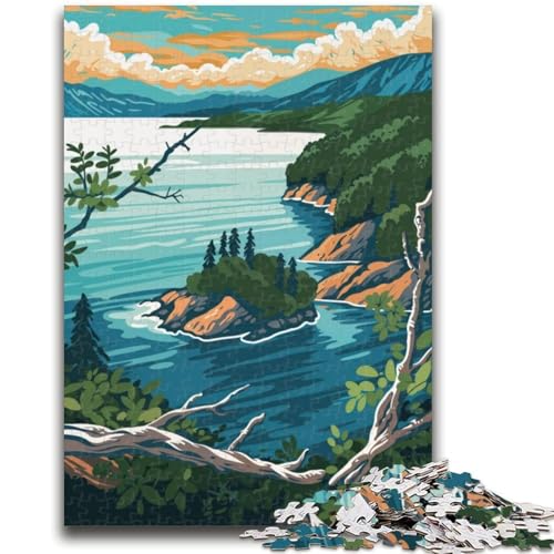 Baikalsee-Landschaft Puzzle für Erwachsene 1000 Teile, anspruchsvolles Spiel und Lernspiel für die ganze Familie zum Geburtstag, Weihnachten 1000 Stück (50x75cm) von NYANBFKEA