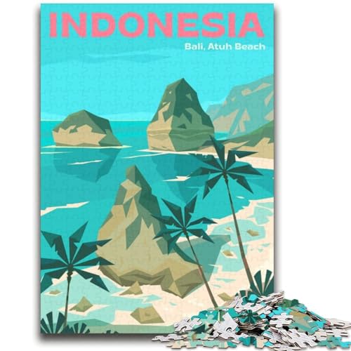 Bali-Puzzle 2000 Teile für Erwachsene, Spielzeug, Lernspiele, Stressabbau, Wichtelgeschenke für Kinder ab 14 Jahren, 2000 Teile (70x100cm) von NYANBFKEA