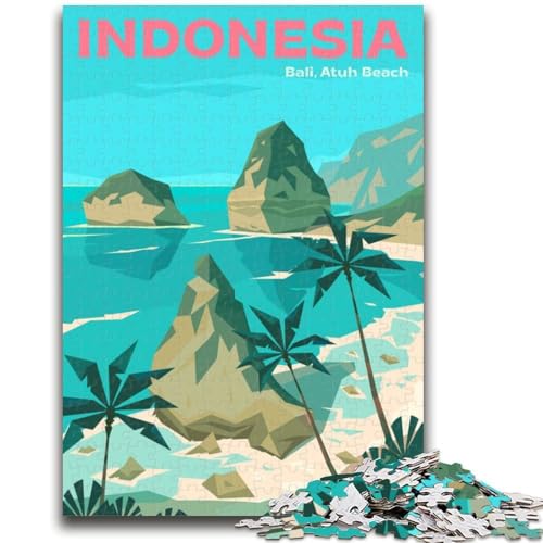 Bali Puzzle für Erwachsene, 1000 Teile, anspruchsvolles Spiel und Lernspiel für die ganze Familie zum Geburtstag, Weihnachten, 1000 Teile (50x75cm) von NYANBFKEA