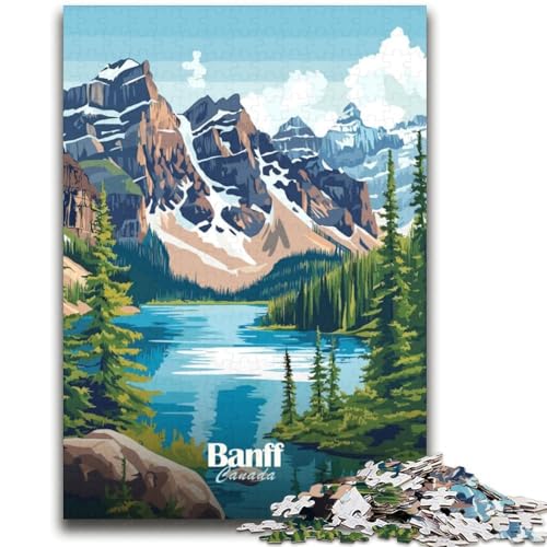 Banff-Nationalpark-Landschaft, 2000-teiliges Puzzle für Erwachsene und Jugendliche, Spielzeug, Lernspiele, Stressabbau, Wichtelgeschenke für Kinder ab 14 Jahren, 2000 Teile (70x100cm) von NYANBFKEA