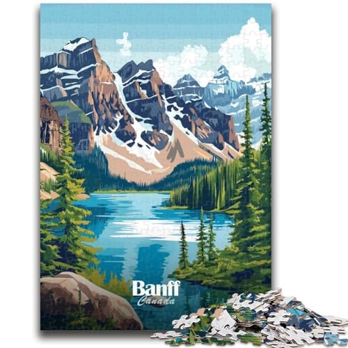 Banff-Nationalpark-Landschaftspuzzle, 1000 Teile, für Teenager ab 14 Jahren, Denksportaufgaben, Familienspiele, Weihnachts- und Geburtstagsgeschenke, 1000 Teile (50x75cm) von NYANBFKEA