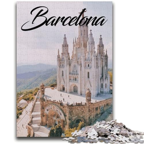 Barcelona-Puzzle, 1000 Teile, für Erwachsene ab 14 Jahren, Heimkunst-Dekoration, Familienspiele, Weihnachts- und Geburtstagsgeschenke, 1000 Teile (26x38cm) von NYANBFKEA