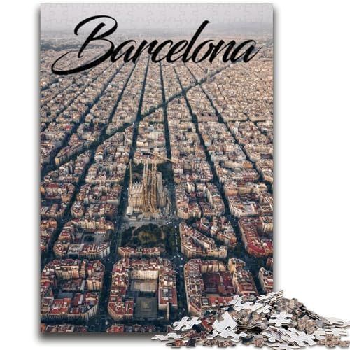 Barcelona Puzzle für Erwachsene, 1000 Teile, schwierig, lustige Spiele für die ganze Familie, lustige Aktivitäten zu Hause, Geburtstagsgeschenk, Reisegeschenke, 1000 Teile (26x38cm) von NYANBFKEA