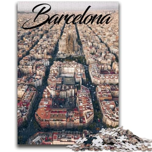 Barcelona-Puzzle mit 1000 Teilen als Geschenk für Teenager, perfekt für Spieleabende, buntes Spielzeug als Geschenk für zu Hause, 1000 Teile (26x38cm) von NYANBFKEA