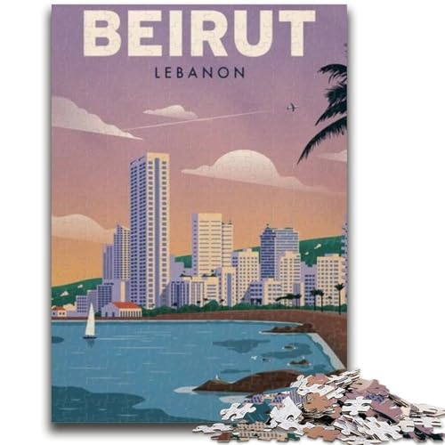 Beirut 1000-teiliges Puzzle für Teenager, geeignet für Kinder ab 14 Jahren. Familienspaß ganze Familie. 1000 Teile (26x38cm) von NYANBFKEA