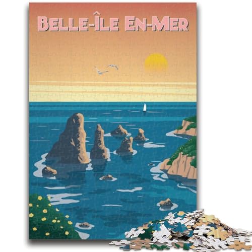 Belle-ILE-en-Mer Puzzle 1000 Teile für Erwachsene, ab 14 Jahren, Denksportaufgaben, Familienspiele, Weihnachts- und Geburtstagsgeschenke, 1000 Teile (26x38cm) von NYANBFKEA