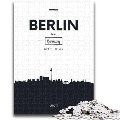 Berlin, Deutschland-Puzzles für Erwachsene und Jugendliche, Mustermontage, Angebot als Geschenk für die ganze Familie, geeignet für und ab 14 Jahren, 1000 Teile (50x75cm) von NYANBFKEA