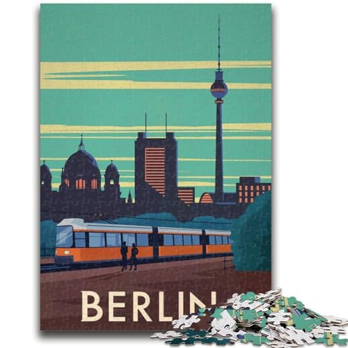 Berlin 1000-teiliges Puzzle für Erwachsene, Geschenke für Lernspiele, Herausforderungsspielzeug, Geburtstagsgeschenk, Geschenke, Wandkunst, 1000 Teile (26x38cm) von NYANBFKEA
