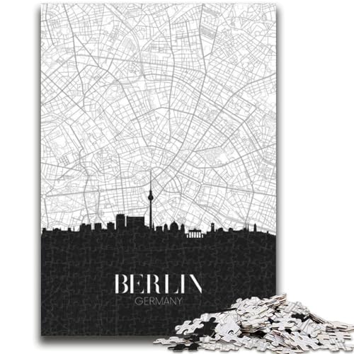 Berlin 1000-teiliges Puzzle für Teenager, geeignet für Kinder ab 14 Jahren. Familienspaß ganze Familie. 1000 Teile (26x38cm) von NYANBFKEA