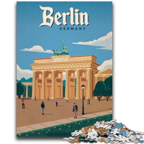 Berlin Brandenburg 1000-teiliges Puzzle für Teenager, geeignet für Kinder ab 14 Jahren. Familienspaß ganze Familie. 1000 Teile (26x38cm) von NYANBFKEA