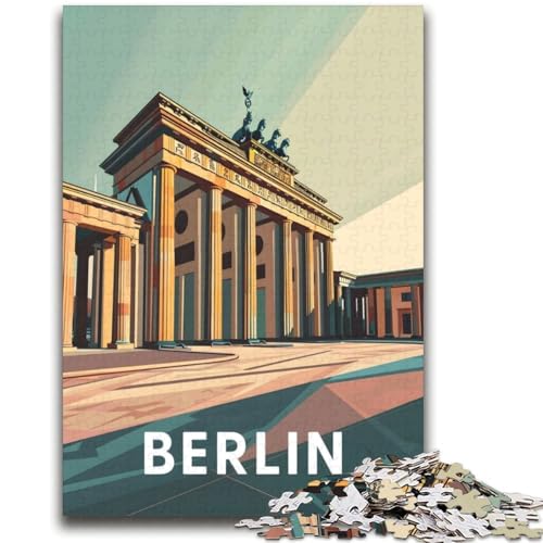Berlin Brandenburger Tor 2000 Teile Puzzle für Erwachsene und Jugendliche, Stressabbau, schwierige Herausforderung für die Heimdekoration für 14+, 2000 Teile (70x100cm) von NYANBFKEA