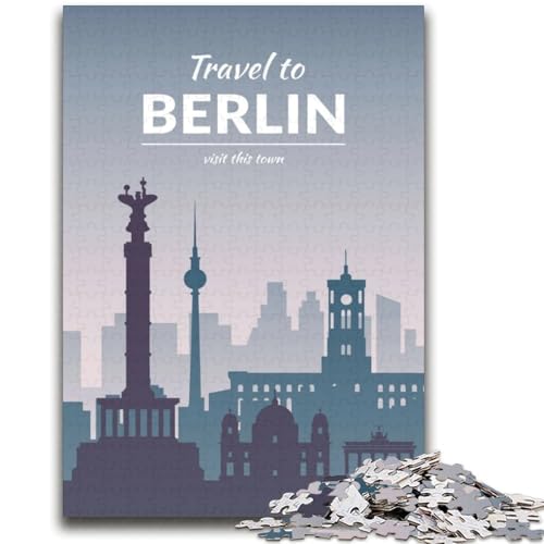 Berlin Deutschland Puzzle 2000 Teile für Teenager ab 14 Jahren, Denksportaufgaben, Familienspiele, Weihnachts- und Geburtstagsgeschenke, 2000 Teile (70x100cm) von NYANBFKEA