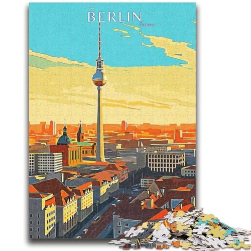 Berlin-Reise-Puzzle für Teenager, 1000 Teile, anspruchsvolles Spiel und Familienspiel mit passendem Poster und Quizblatt, 1000 Teile (26x38cm) von NYANBFKEA