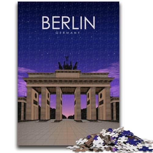 Berlin bei Nacht, Reisekunst, 1000-teiliges Puzzle für Erwachsene und Jugendliche, Spielzeug, Lernspiele, Stressabbau, Wichtelgeschenke für Kinder ab 14 Jahren, 1000 Teile (50x75cm) von NYANBFKEA