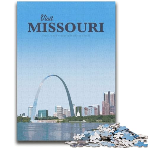 Besuchen Sie Missouri, 2000-teiliges Puzzle für Erwachsene und Jugendliche, pädagogisches Spielzeug zum Stressabbau, ganze Familie, 2000 Teile (70x100cm) von NYANBFKEA