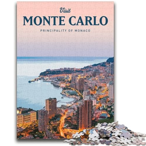 Besuchen Sie Monte Carlo, Puzzle für Erwachsene, 2000 Teile, anspruchsvolles Spiel und Lernspiel für die ganze Familie zum Geburtstag, Weihnachten, 2000 Teile (70x100cm) von NYANBFKEA