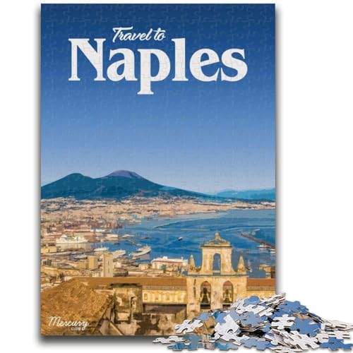 Besuchen Sie Neapel-Puzzles mit 1000 Teilen für Teenager, anspruchsvolles Spielspielzeug, Wanddekoration, einzigartige Geburtstags, 1000 Teile (50x75cm) von NYANBFKEA