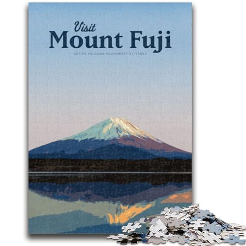 Besuchen Sie den Berg Fuji, Puzzle mit 1000 Teilen für Teenager, anspruchsvolles Spielspielzeug, Wanddekoration, einzigartige Geburtstags, 1000 Teile (26x38cm) von NYANBFKEA