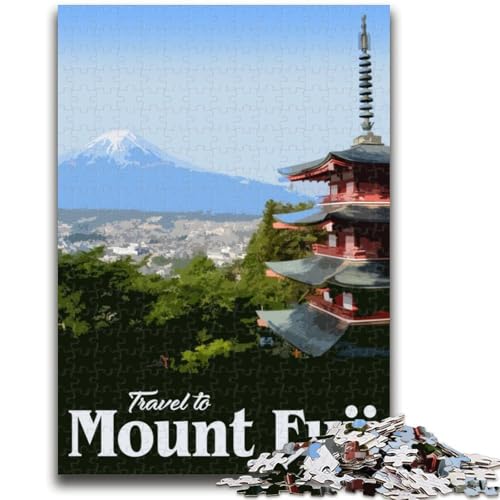 Besuchen Sie den Berg Fuji, Puzzle mit 1000 Teilen für Teenager, anspruchsvolles Spielspielzeug, Wanddekoration, einzigartige Geburtstags, 1000 Teile (26x38cm) von NYANBFKEA