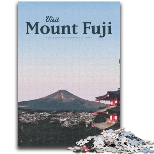 Besuchen Sie den Berg Fuji, Puzzle mit 1000 Teilen für Teenager, anspruchsvolles Spielspielzeug, Wanddekoration, einzigartige Geburtstags, 1000 Teile (26x38cm) von NYANBFKEA