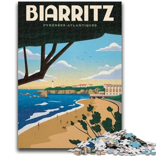 Biarritz Puzzle 1000 Teile für Erwachsene, ab 14 Jahren, Denksportaufgaben, Familienspiele, Weihnachts- und Geburtstagsgeschenke, 1000 Teile (50x75cm) von NYANBFKEA