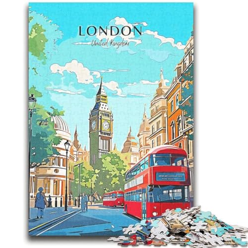 Big Ben London Reise-Puzzle für Erwachsene, 2000 Teile, anspruchsvolles Spiel und Lernspiel für die ganze Familie zum Geburtstag, Weihnachten, 2000 Teile (70x100cm) von NYANBFKEA