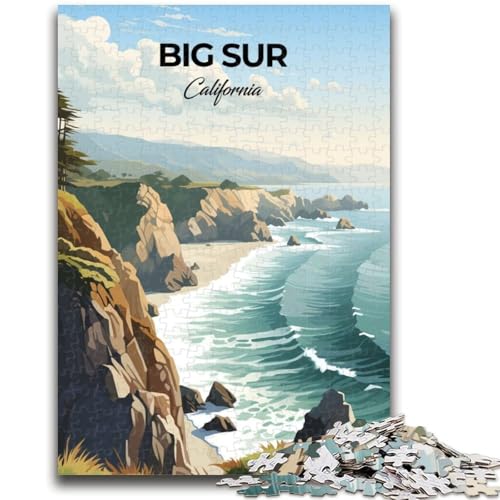 Big Sur, Kalifornien, 1000-teiliges Puzzle für Erwachsene und Jugendliche, pädagogisches Spielzeug zum Stressabbau, ganze Familie, 1000 Teile (50x75cm) von NYANBFKEA