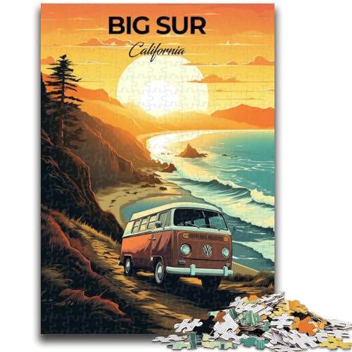 Big Sur, Kalifornien, Reise-Puzzle für Teenager, Spielzeug, Lernspiele, Stressabbau, Wunschliste mit Weihnachtsmann, 1000 Teile (26x38cm) von NYANBFKEA