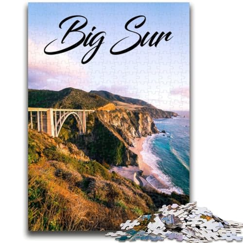Big Sur 1000-teiliges Puzzle für Erwachsene, Geschenke für Lernspiele, Herausforderungsspielzeug, Geburtstagsgeschenk, Geschenke, Wandkunst, 1000 Teile (26x38cm) von NYANBFKEA