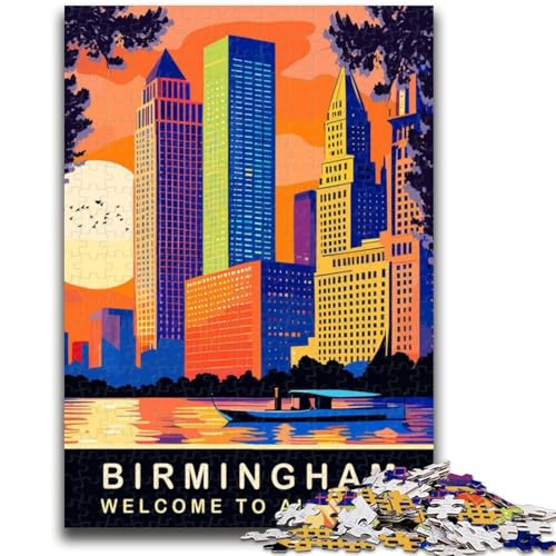 Birmingham Alabama Puzzles 1000 Teile für Erwachsene, ab 14 Jahren, Denksportaufgaben, Familienspiele, Weihnachts- und Geburtstagsgeschenke, 1000 Teile (50x75cm) von NYANBFKEA