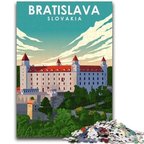 Bratislava, Slowakei, Reise-Puzzle, 1000 Teile, für Jugendliche und Erwachsene, Stressabbau, schwierige Herausforderung für die Heimdekoration, für Kinder ab 14 Jahren, 1000 Teile (50x75cm) von NYANBFKEA