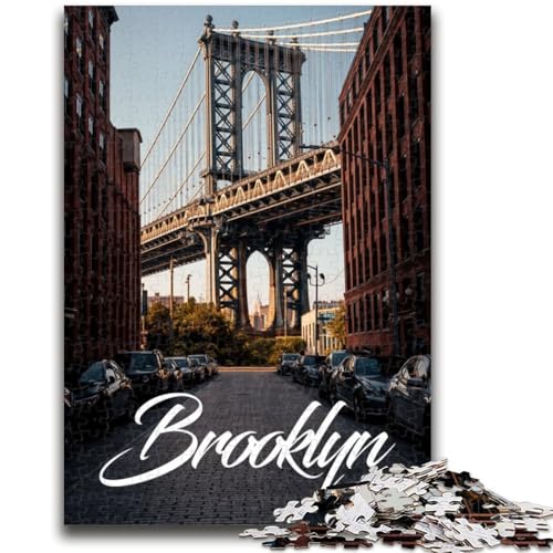 Brooklyn 1000-teiliges Puzzle für Teenager, Geschenke, perfekt für Spieleabende, buntes Spielzeug als Geschenk für zu Hause, 1000 Teile (50x75cm) von NYANBFKEA