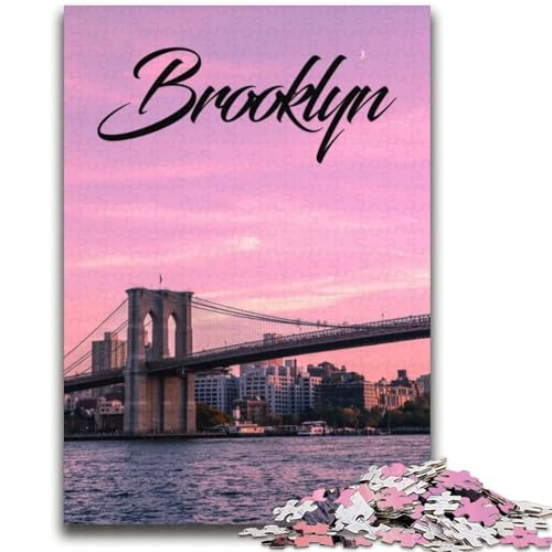 Brooklyn Puzzle 2000 Teile für Erwachsene, Spielzeug, Lernspiele, Stressabbau, Wichtelgeschenke für Kinder ab 14 Jahren, 2000 Teile (70x100cm) von NYANBFKEA