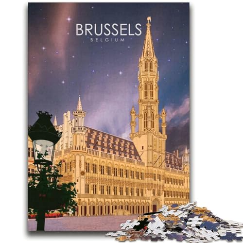 Brüssel, Belgien, Reise-Puzzle, 2000 Teile, für Erwachsene und Jugendliche, pädagogisches Spielzeug zum Stressabbau, ganze Familie, 2000 Teile (70x100cm) von NYANBFKEA