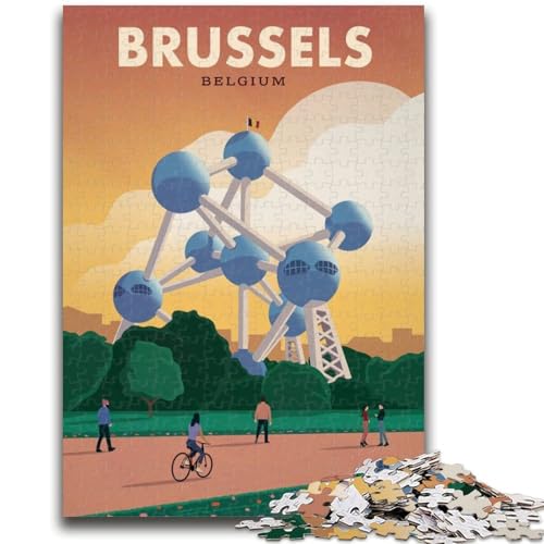 Brüsseler Puzzle 1000 Teile für Erwachsene, ab 14 Jahren, Denksportaufgaben, Familienspiele, Weihnachts- und Geburtstagsgeschenke, 1000 Teile (26x38cm) von NYANBFKEA