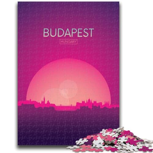 Budapest, Ungarn, 1000-teiliges Puzzle für Jugendliche und Erwachsene, Stressabbau, schwierige Herausforderung für die Heimdekoration, für Kinder ab 14 Jahren, 1000 Teile (50x75cm) von NYANBFKEA