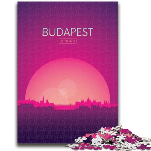 Budapest, Ungarn, Puzzle für Teenager, 1000 Puzzleteile, lustige Spiele für die ganze Familie, Aktivitäten für zu Hause, Geburtstagsgeschenk, Reisegeschenke, 1000 Teile (26x38cm) von NYANBFKEA