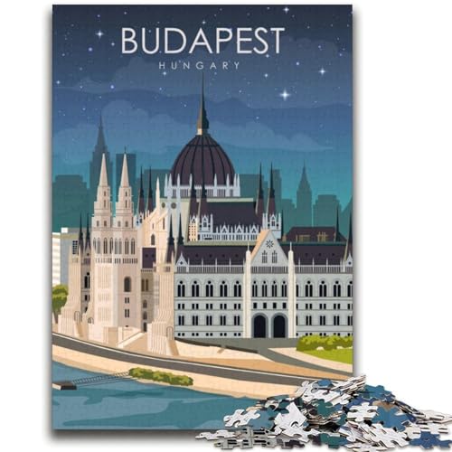 Budapest, Ungarn, Reise-Puzzle, 2000 Teile, für Erwachsene, Lernspiele, DIY-Spielzeug mit passendem Poster und Quizblatt, für Kinder ab 14 Jahren, 2000 Teile (70x100cm) von NYANBFKEA